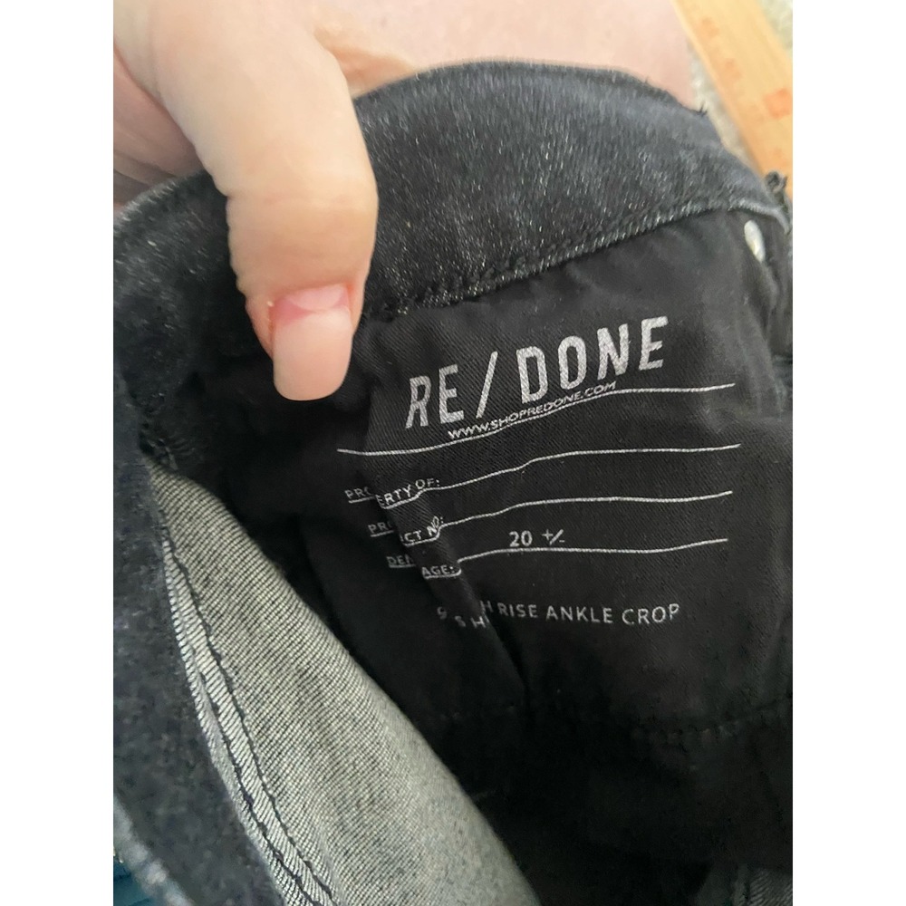 Women's Re/Done Black 31 -90s High Rise Ankle‎ Crop Jeans-Size 31-New With Tags - Picture 4 of 8